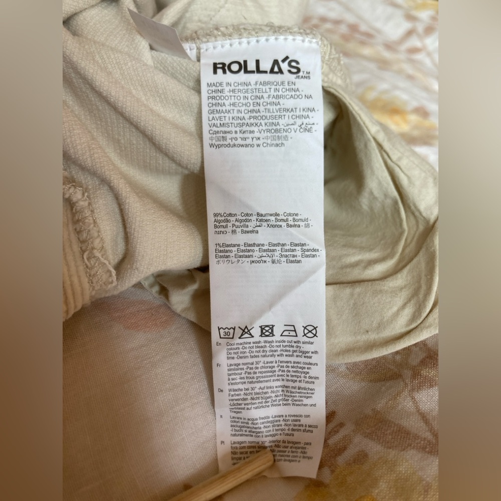 ROLLA'S Cream Eastcoast Flare Corduroy Pants - Picture 8 of 10